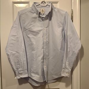 Lands End Men's Blue Striped Long Sleeved Shirt. Size: 14